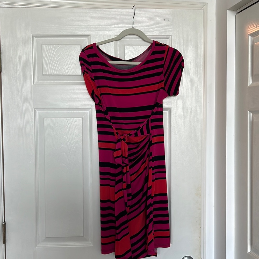 Casual M striped shirt sleeve dress